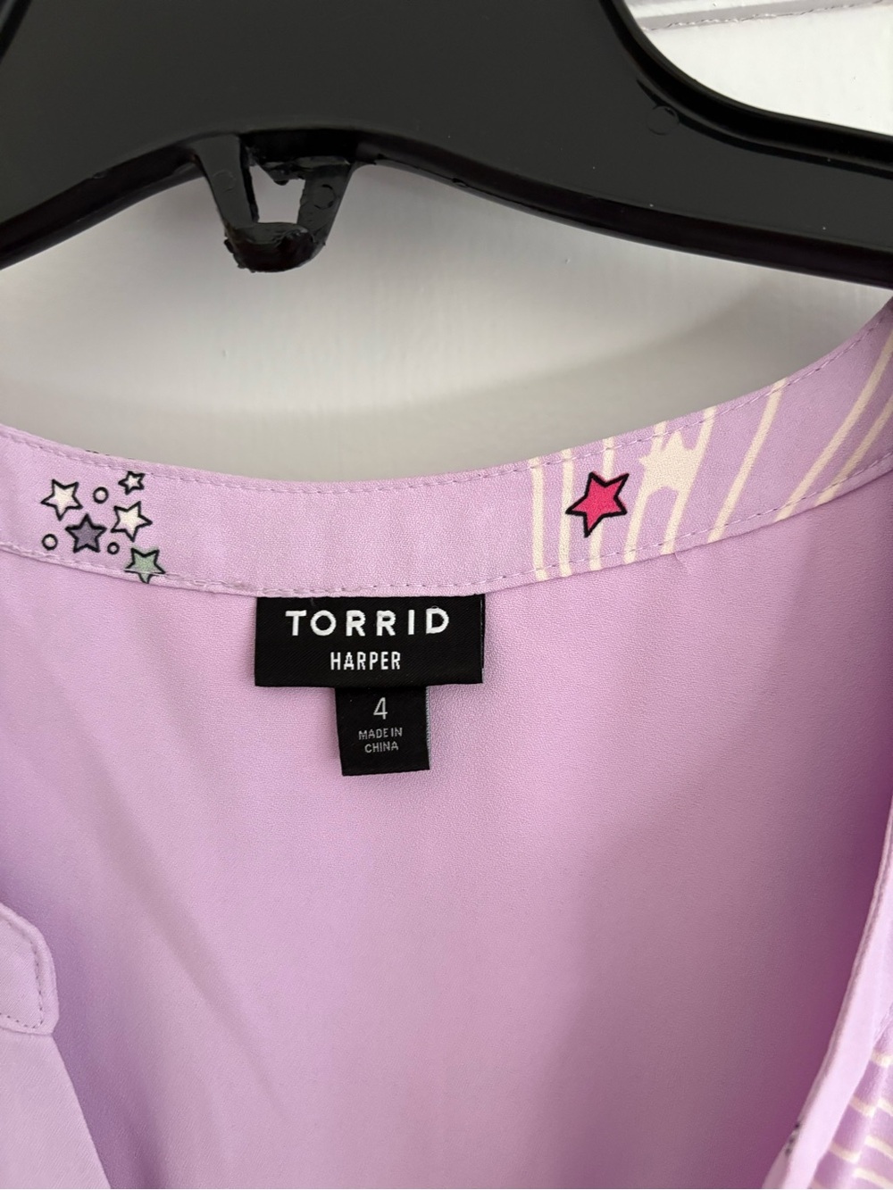 Torrid Harper Lilac Celestial Print Blouse - Picture 2 of 3